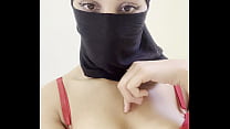 Arab Hijab Girl in Niqab Teases Her Big Boobs and Perfect Round Tits
