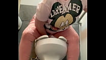 Horny Girl Teasing You With Big Ass in Public Toilets