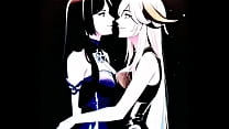 Hentai ASMR Kissing Lesbian Lovers