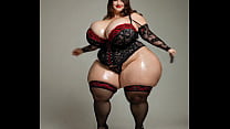 BBW lingerie model preview (AI Generated)