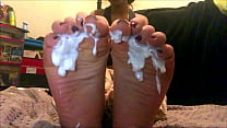 18 Year Old Latina Creamed Foot Worship - Webcam