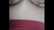 Rubbing my tits