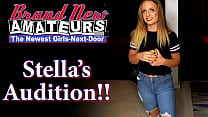 Skinny Brunette Stella 2 Masturbates And Sucks A Hard Big Boner To Eat Cum!