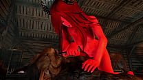 Khajiit fucks succubus to save his life