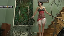 Horny cougar slut with beautiful tits seduces muscular guy