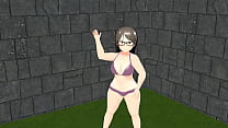 【Kyo】 Animation plump girl playing tennis .【tits】