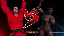 Master Ken Baiter VS Lisimba (Naked Fighter 3D)