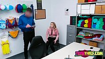 Teen got in trouble with a horny officer! She was caught stealing.