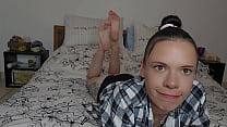 Dirty talking About my fetish solo feet pussy play