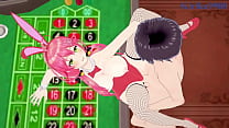 Sakura Miko (Bunny Girl) and Houshou Marine (Bunny Girl) intense sex. - Hololive VTuber Hentai