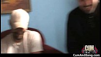 Nasty black girl grouped and facialed 8