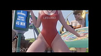 Mercy Lifeguard Cowgirl Average Waiting Time Animation Overwatch 3D