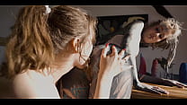 Tattoo Lesbians ANAL Extreme - Anuskatzz squirt all over Eden Ivy - Toys, gapes, ATM