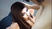 The Sims 4 Vanessa daughter gives blowjob