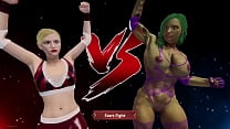Eleonore VS Jennifer Walters (Naked Fighter 3D)