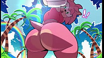 Amy Rose golpea su gran culo