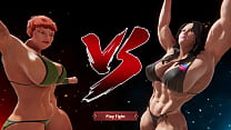 Aine O'Rackie VS Viktoria Iron (Naked Fighter 3D)