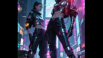 Sexy future cyberpunk photo shoot
