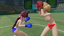 (MMD) Chloe VS Serena Pokemon Boxing Match Catfight