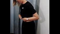 MILF has sex with a salesman in the dressing room.