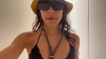 The girl in the pool prefers to masturbate. Hot stripping and orgasm.