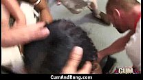 Ebony slut in an amazing gangbang 16