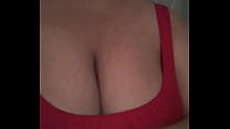 Bbw, breast fondling