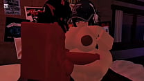 Demon fucks a big-ass white girl without a condom - Roblox Condo