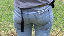 Showing off my big ass with my jeans on and off, compilation, mature Latina