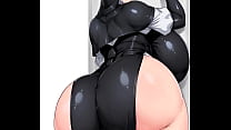 Monja de enorme culo con cuerpo divino