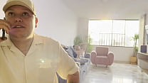 My stepdad gets horny watching me fuck the maid - SARA FILMS