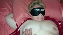 #35- 20250629 63yo Tennessee slutwife loves cock- blindfolded, fucked with her favorite BBC dildo