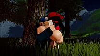Roblox Yi Xi and The Mask Guy Fuck at a Public Park!