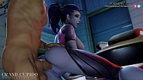 Arrested Widowmaker fucked in the ass on police car