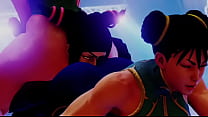 Chun-Li and Cammy White X Juri Han Ass Worship