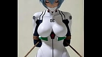 Rei Ayanami bounded and dance with joy
