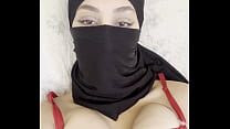 Arab Hijab Girl in Niqab Slowly Teases Her Big Juicy Boobs