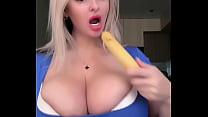 Is it wrong to play with food? Big natural tits