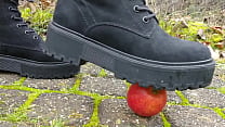 Mistress crush Apple under her boots
