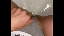 RT GirlsLovePee: POV wetting her gray CK panties (wtpvssyyy)