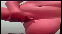Latina enjoying herself in front of the camera to get really wet
