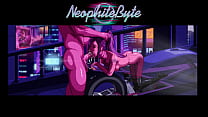 Cyberpunk girl public blowjob - pixel art
