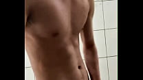 Masturbation in a public toilet