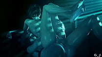 femboy rebecca chambers fucked by futanari jill2
