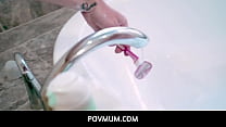 PovMum  -  Licking Pink Stepmother's Pussy While Shaving Her Bush - Dee Williams
