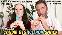 Candid BTS Ice Pop Snack with Hank