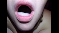 Wife Deepthroat Husband Dick & Swallow A Mouth Full Of Cum