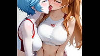 Asuka calienta antes de entrar al Eva 02