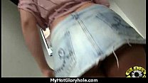 Ebony Slut Fucks A White Gloryhole Cock 15