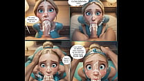 blonde princess takes a throatpie in this ai comic
